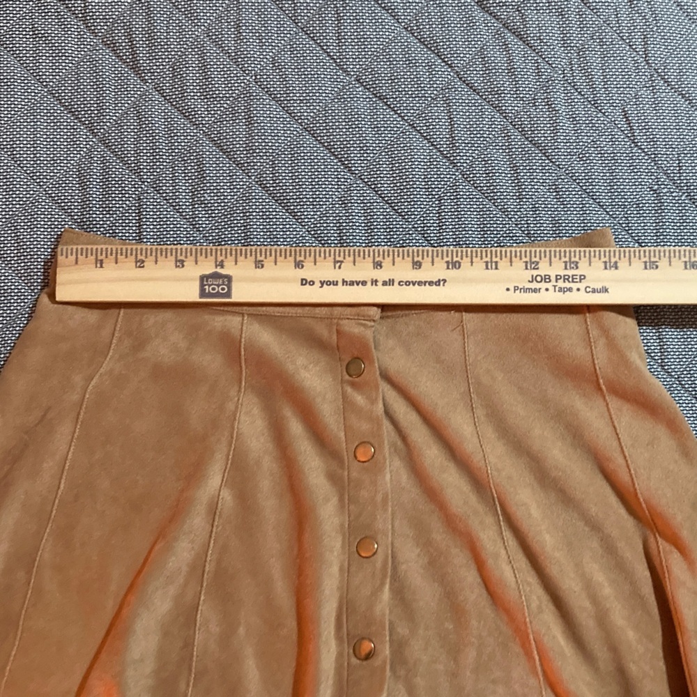 Dance & Marvel Tan Button-Up Skater Skirt - Picture 5 of 6
